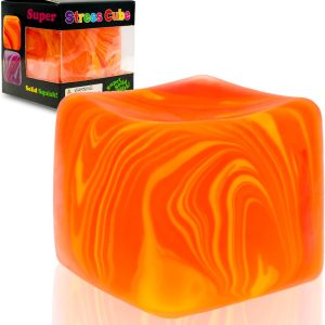 Slow Rising Stress Cube . Dough Stress Balls Soft Fidget Squishy Toys for Anxiety Relief. Pull Stretch Classroom Prize Party Favors Toys for Kids