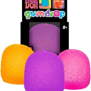 Schylling NeeDoh Gumdrop Textured Sensory Fidget Toy Colors May Vary (3 Pack)